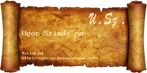 Ugor Szimóna névjegykártya